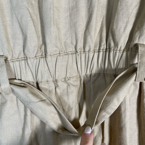 Majorelle Ameera Linen Blend Romper  Nude Tan NWT! Revolve Women’s Sz Large New - Picture 14 of 16